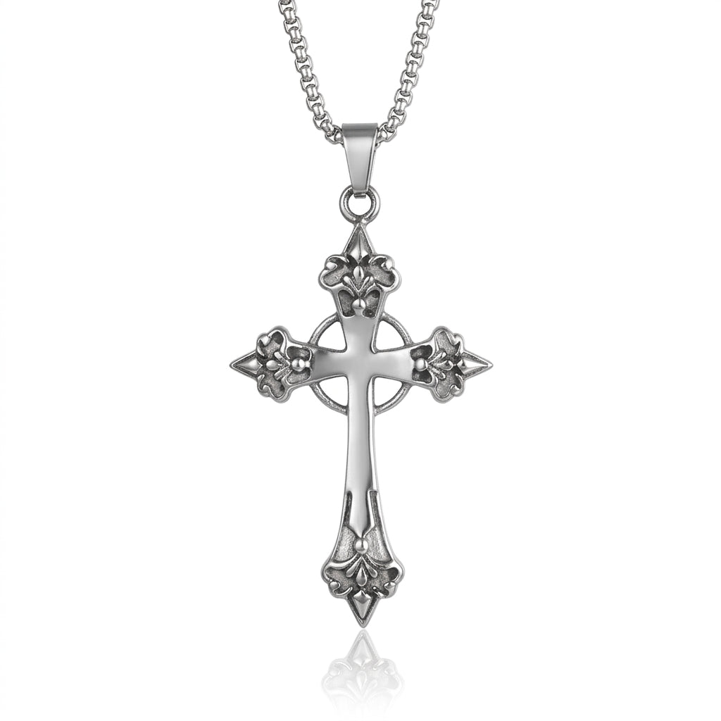Celtic Fleur Cross Pendant