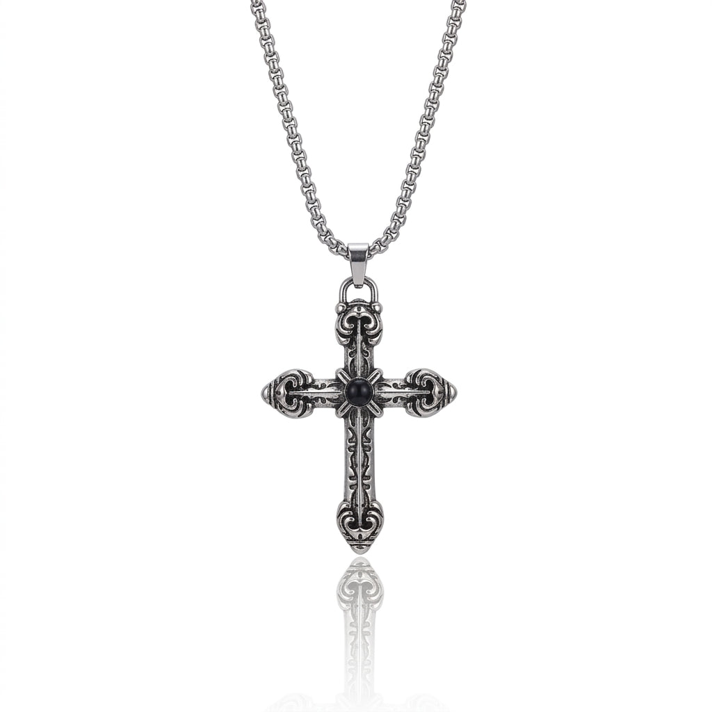 Onyx Cross Pendant