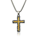 Black and Gold Cross Pendant