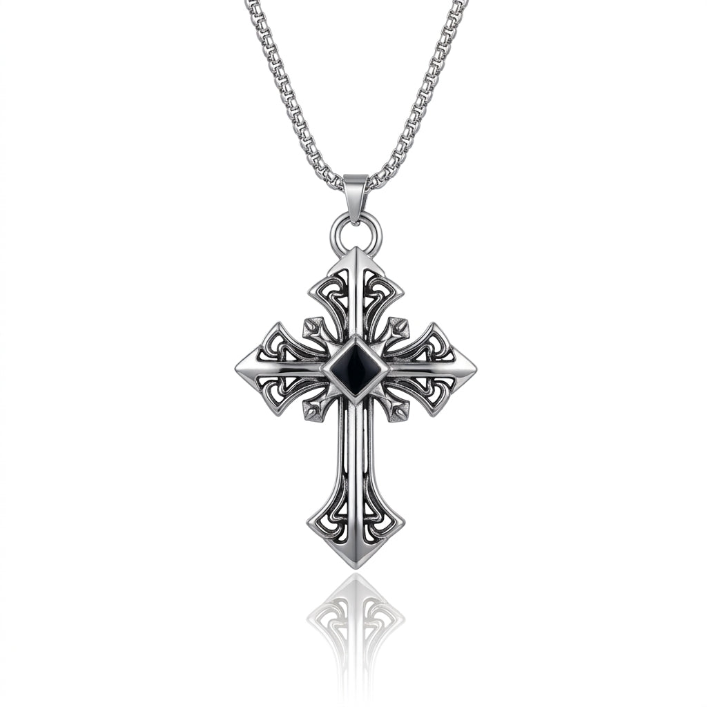Black Crusader Cross Pendant
