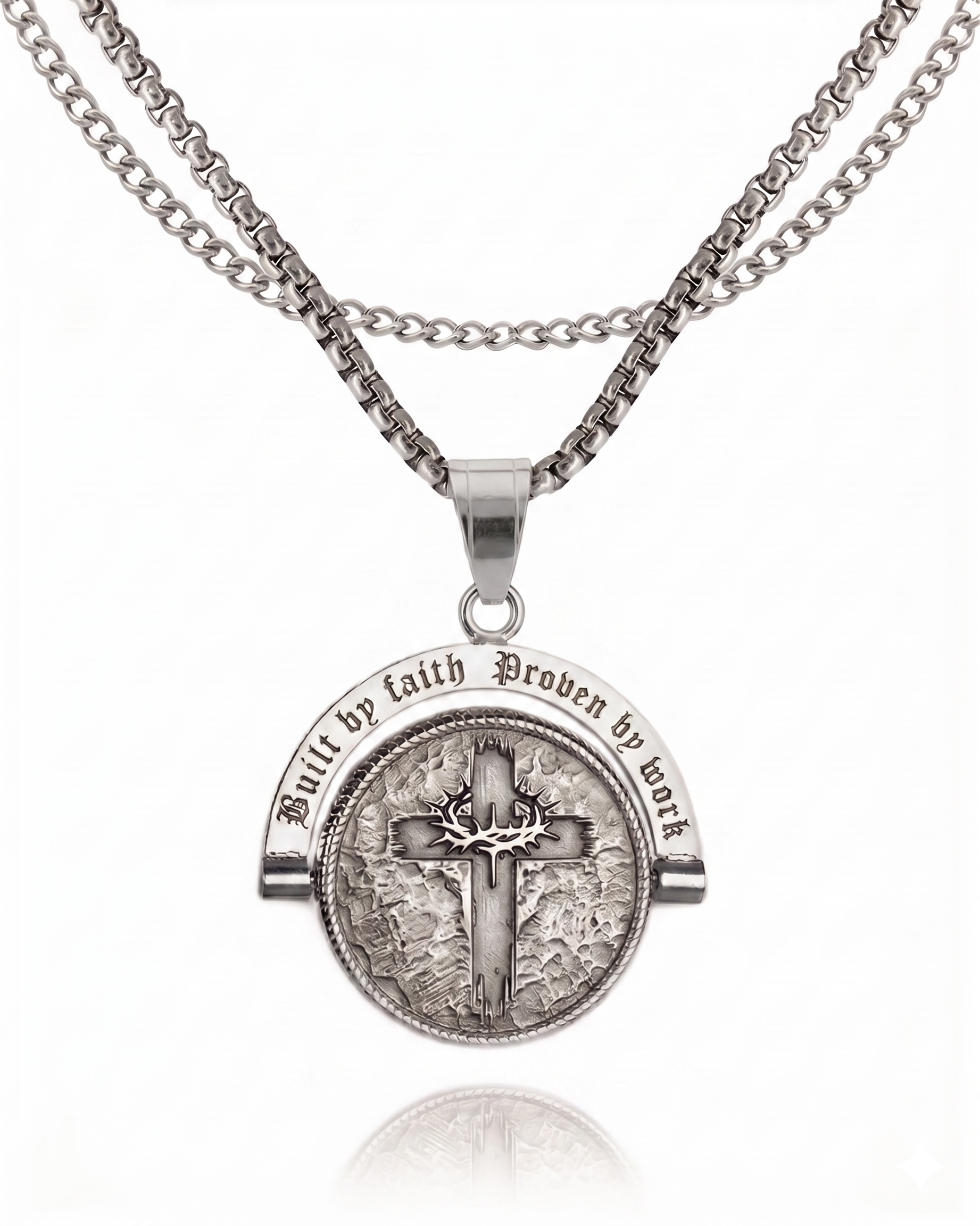 Built by Faith Pendant [Silver]