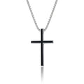 Simple Black Cross Pendant