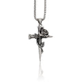 Rose Nail Cross Pendant