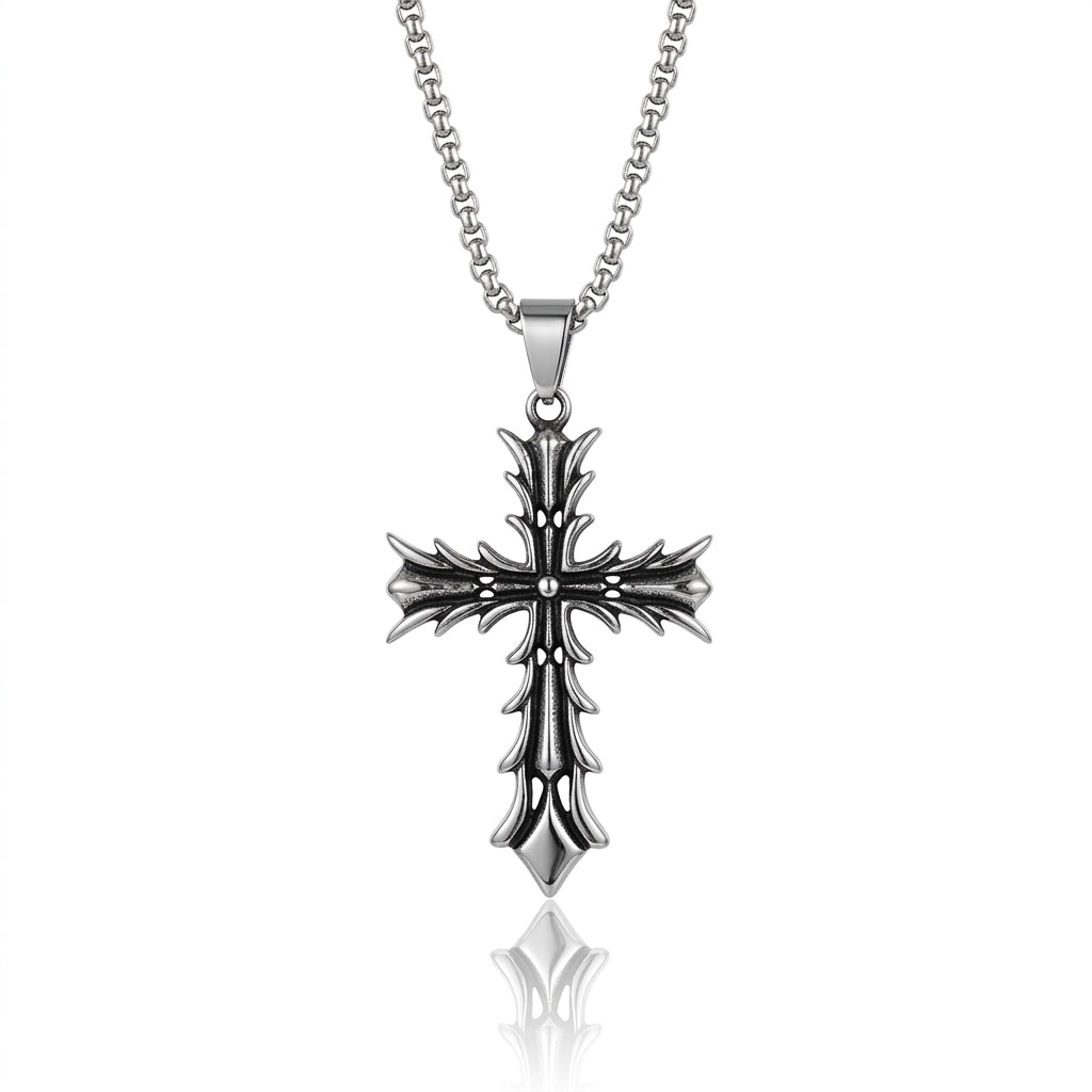 Feathered Cross Pendant