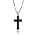 Black Retro Cross Pendant