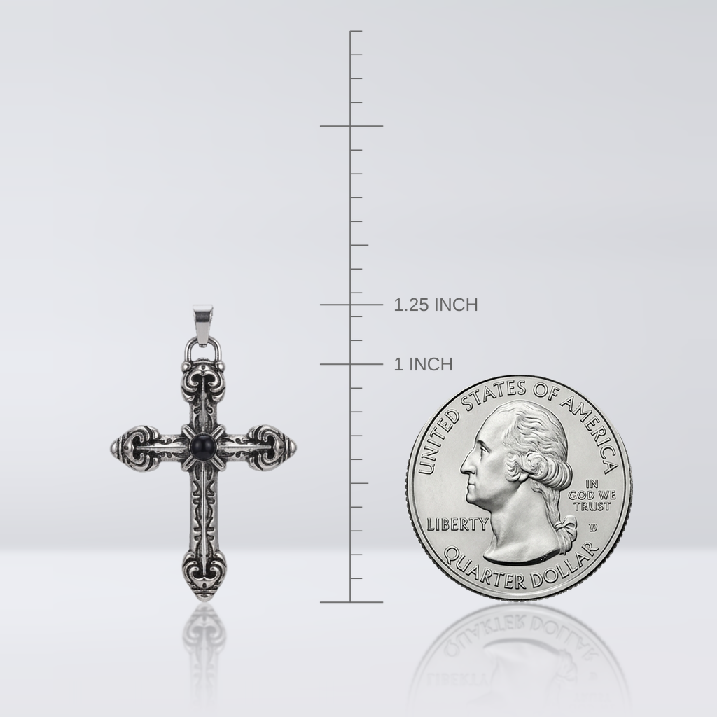 Onyx Cross Pendant