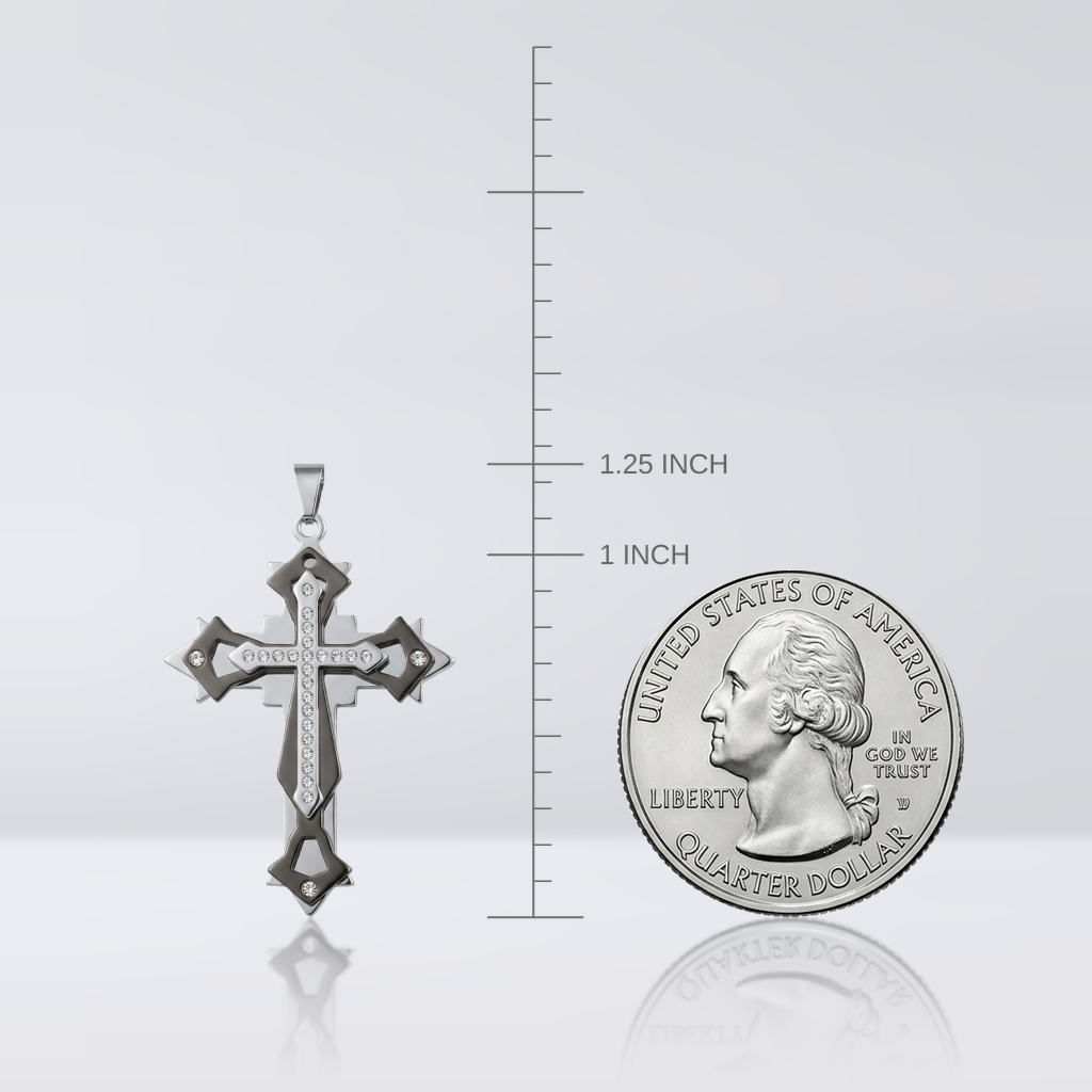 Three Layer Cross Pendant