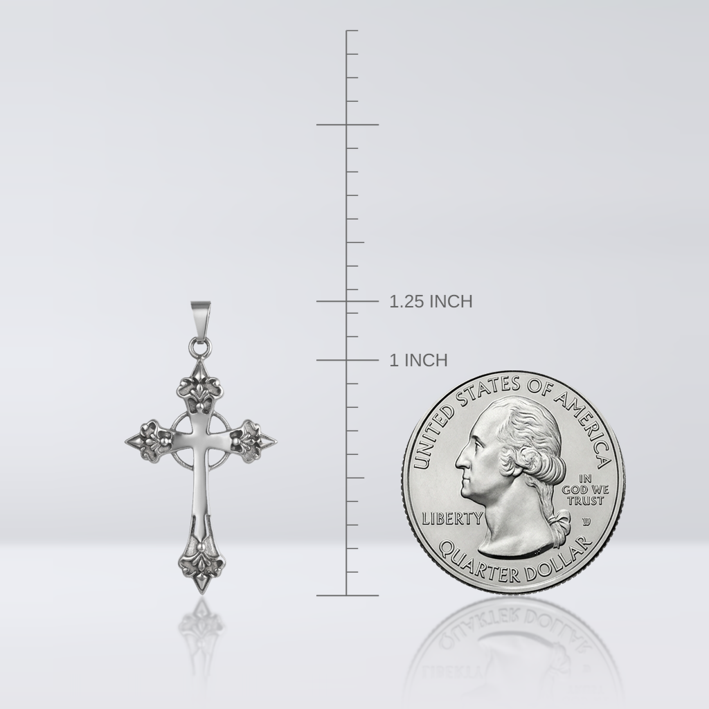 Celtic Fleur Cross Pendant