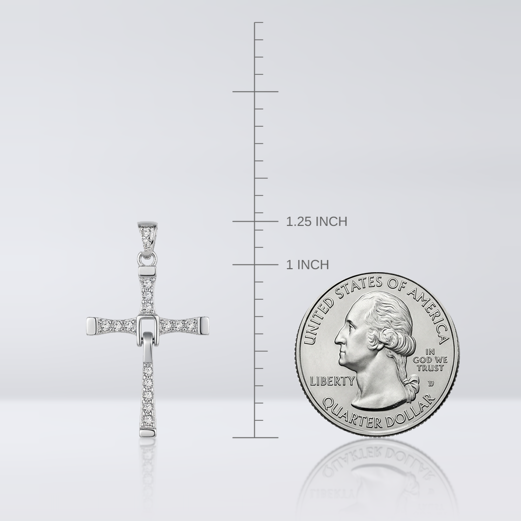 Studded Cross Pendant