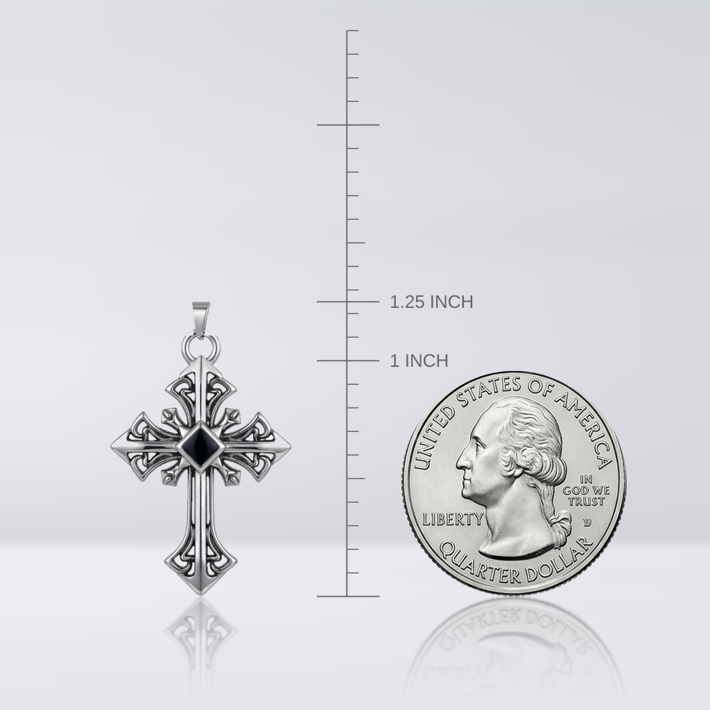Black Crusader Cross Pendant