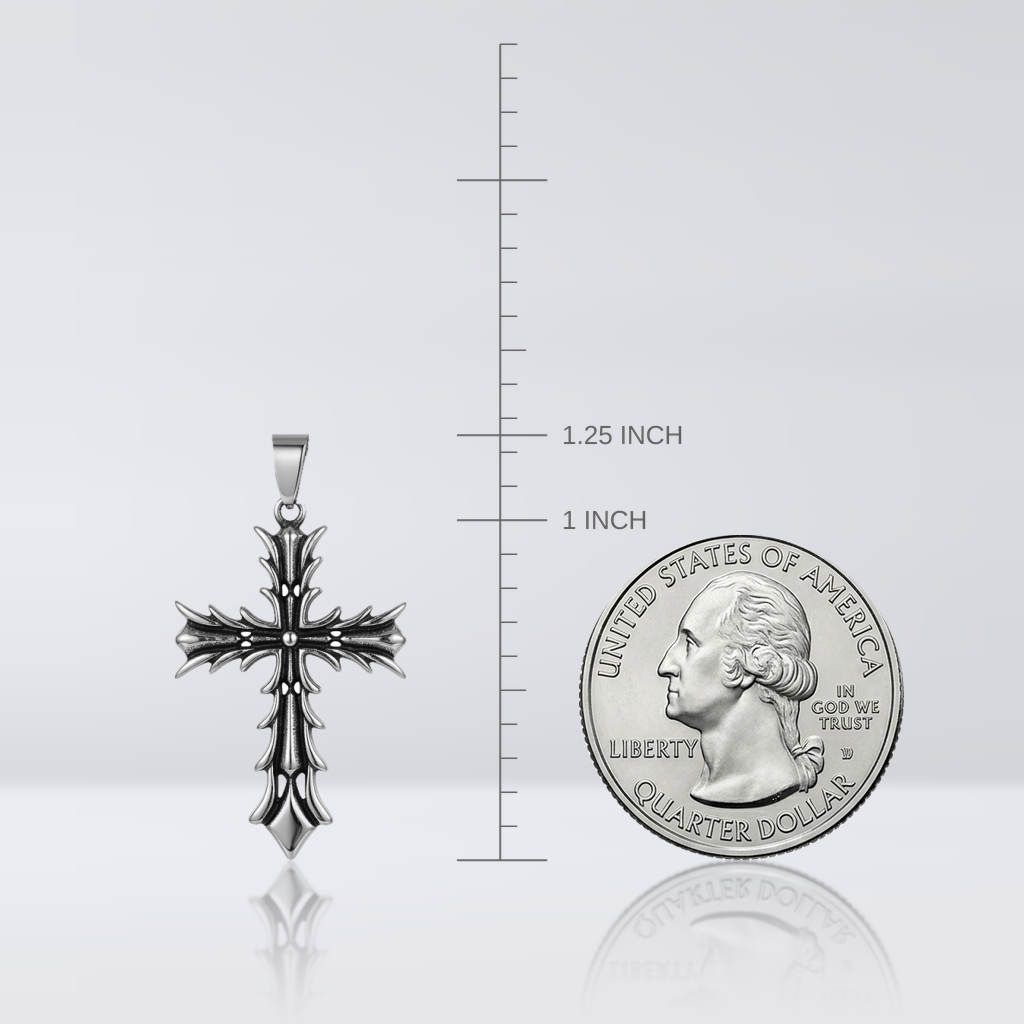 Feathered Cross Pendant
